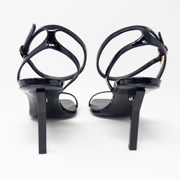 Prada Sandali Ankle Strap Black Patent Leather Stiletto Heels. Size 41 EU - Picture 5 of 8